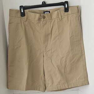 Men's Lands' End Flat Front Khaki Shorts - Tan - 34 - NWOT
